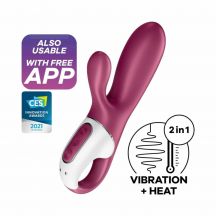 4265 Satisfyer Hot Bunny Inteligentny Vyhrievaci Vibrator S Ramenom Na Klitoris Cerveny