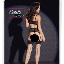 7132 Cottelli Legwear Tights With Stripes On The Back Natural 2