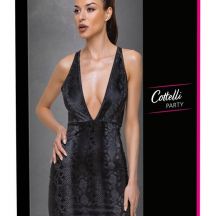 7143 Cottelli Party Snakeskin Print Dress Black