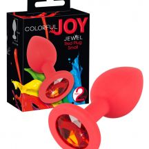 721 You2toys Colorful Joy Jewel Plug Silikonove Analne Dildo Male Cervene