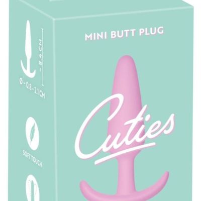 Cuties Mini Butt Plug Silicone Anal Dildo Pink 2 1cm