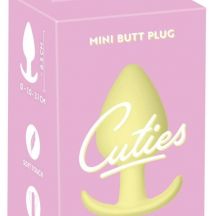 Cuties Mini Butt Plug Silicone Anal Dildo Yellow 3 1cm