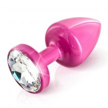 Diogol Anni Butt Plug Round Pink Analny Kolik S Priehadnym Krystalom Pink 3cm 2