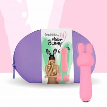 Feelztoys Mister Bunny Massage Vibrator With 2 Caps Pink