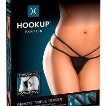 Hookup Triple Teaser Cordless Vibrating Panty Set Black