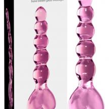 Icicles No 43 Beaded Kind Glass Dildo Pink