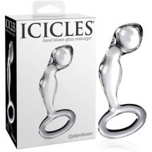 Icicles No 46 Acorn Glass With Dildo Grip Ring Pink