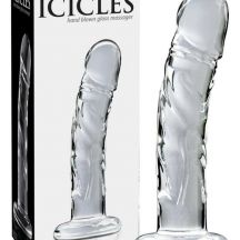 Icicles No 62 Penis Glass Dildo Transparent