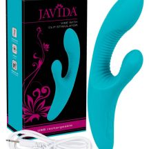 Javida Vibe With Clit Stimulator Vibrator S Ramenom Na Klitoris Tyrkysovy
