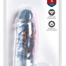 King Cock Clear 5 Adhesive Sole Testicle Small Dildo 13cm