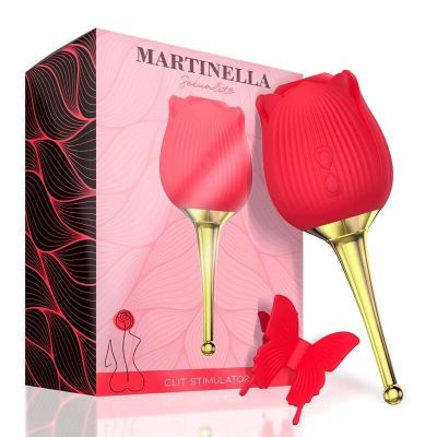 Martinella Martinella Clitoris Stimulator With Point Vibrator Hot Red