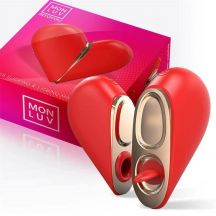 Mon Ami Mon Luv Double Stimulator Heart 2 In 1 Suction And Licking Tongue