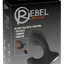 Rebel Rc Cordless Radio Pumped Anal Vibrator Black