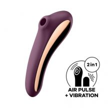 Satisfyer Dual Kiss Nabijaci Vaginalny A Klitorisovy Vibrator Fialovy