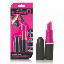 Screaming Lipstick Vibrator V Tvare Ruzu Pink Cierny