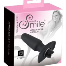 Smile Butt Plug Nabijaci Silikonovy Analny Vibrator Cierny