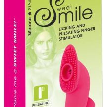 Smile Licking Rechargeable Licking And Pulsating Finger Vibrator Pink