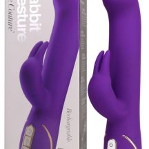 Vibe Couture Rabbit Gesture Bunny Forward And Backward Moving Vibrator Purple