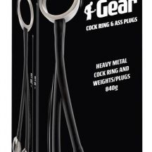You2toys Heavy Gear Testicle Ring With Anal Weight Black Silver