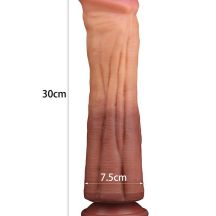 11258 Lovetoy Dual Layered Platinum Silicone 12 Cock