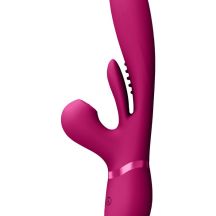 12251 Vive Kura Thrusting G Spot With Flapping Tongue And Pulse Wave Stimulator Pink
